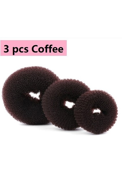 3 Adet Siyah Yeni Moda Kadın Bayan Sihirli Şekillendirici Donut Saç Halkası Topuz Aksesuarları Stil Aracı Saç Aksesuarları (Yurt Dışından)