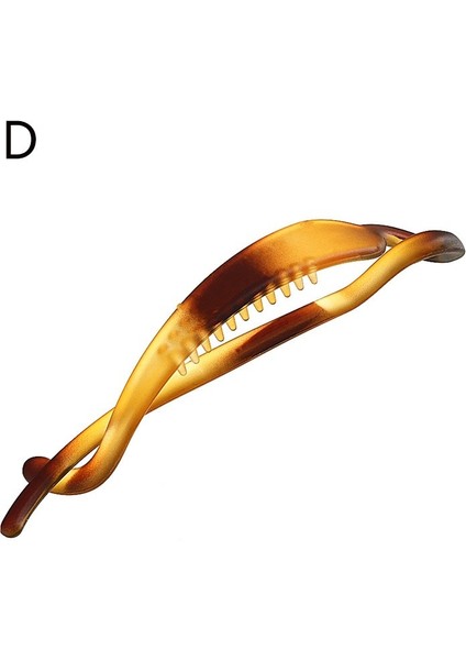 D Kadın Kızlar Için Muz Saç Tokası Akrilik Saç Tokaları Toka Tırtıllı Düz Renk Kuyruk Tutucu Saç Aksesuarları Başbandı (Yurt Dışından)