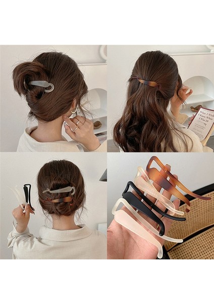 D Kadın Kızlar Için Muz Saç Tokası Akrilik Saç Tokaları Toka Tırtıllı Düz Renk Kuyruk Tutucu Saç Aksesuarları Başbandı (Yurt Dışından) modelleri