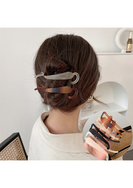 H Kadın Kızlar Için Muz Saç Tokası Akrilik Saç Tokaları Toka Tırtıllı Düz Renk Kuyruk Tutucu Saç Aksesuarları Başbandı (Yurt Dışından) fiyatları