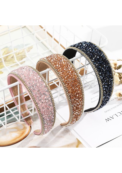 No.3 Boyutu Kadınlar Için Geniş Taşlı Taçlı Saç Bandı Lüks Parıltılı Kristal Saç Aksesuarları - Parti Saç Bandı (Yurt Dışından) fiyatları