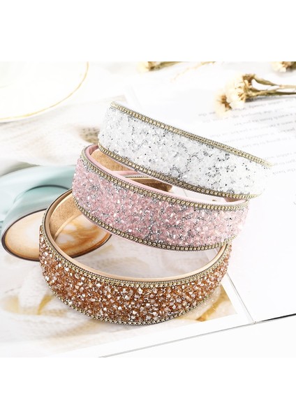 No.3 Boyutu Kadınlar Için Geniş Taşlı Taçlı Saç Bandı Lüks Parıltılı Kristal Saç Aksesuarları - Parti Saç Bandı (Yurt Dışından) fırsatları