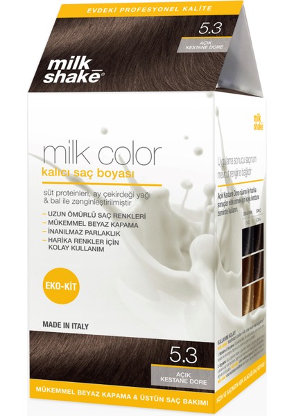 Milk Color Eko-Kit Saç Boyası Açık Kestane Dore 5.3