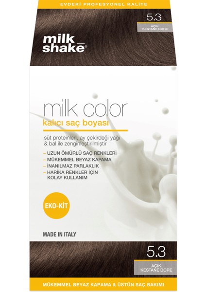 Milk Color Eko-Kit Saç Boyası Açık Kestane Dore 5.3
