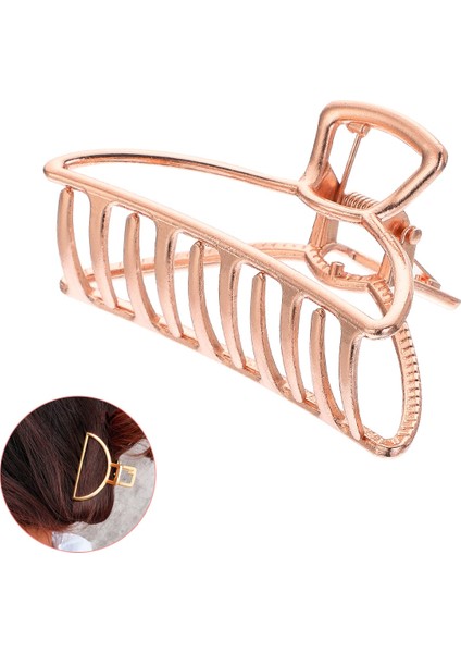 Gümüş Tarzı 1 Parça Kadın Kızlar Banyo Saç Tokaları Geometrik Saç Tokaları Metal Saç Yengeç Tokaları Ay Şeklinde Saç Tokaları Düz Renk Saç Aksesuarları Toka (Yurt Dışından) fırsatları