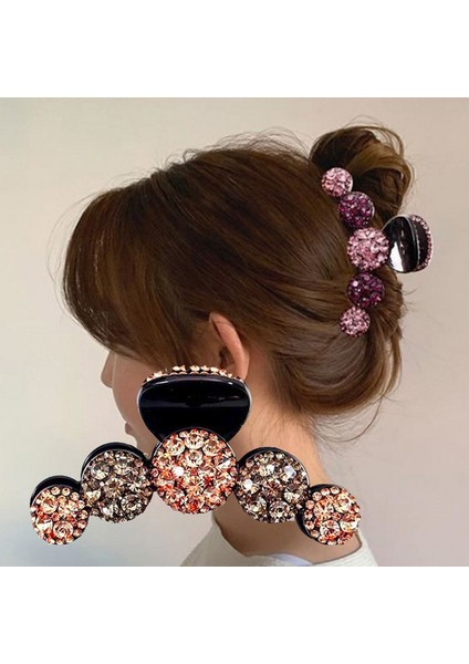 Pembe Tarzı Parlak Taşlı Saç Tokaları Kadın Moda Saç Tokaları Tarama Tarakları Taşlı Saç Aksesuarları (Yurt Dışından) fiyatları