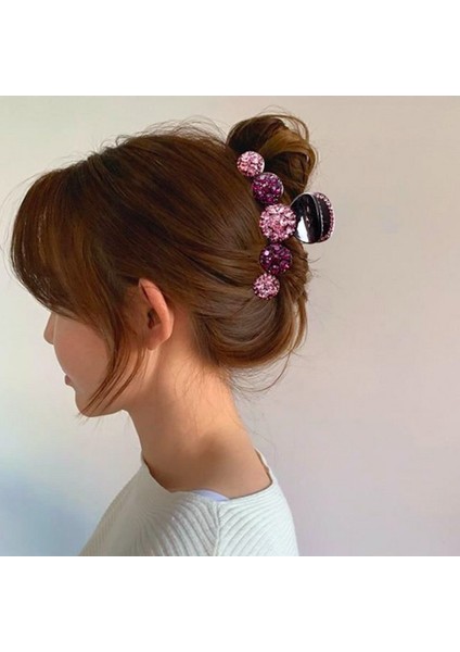 Pembe Tarzı Parlak Taşlı Saç Tokaları Kadın Moda Saç Tokaları Tarama Tarakları Taşlı Saç Aksesuarları (Yurt Dışından) modelleri