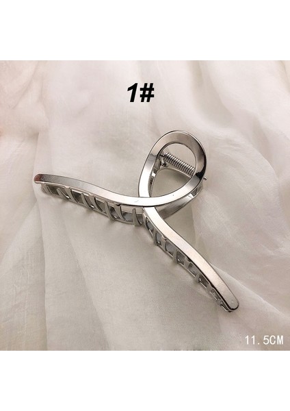 No.13 Boyutu 1pc Kadın Kızlar Geometrik Saç Tokası Metal Saç Yengeç Ay Şekilli Saç Tokası Katı Renk Toka Büyük Boy Saç Aksesuarları (Yurt Dışından) fırsatları