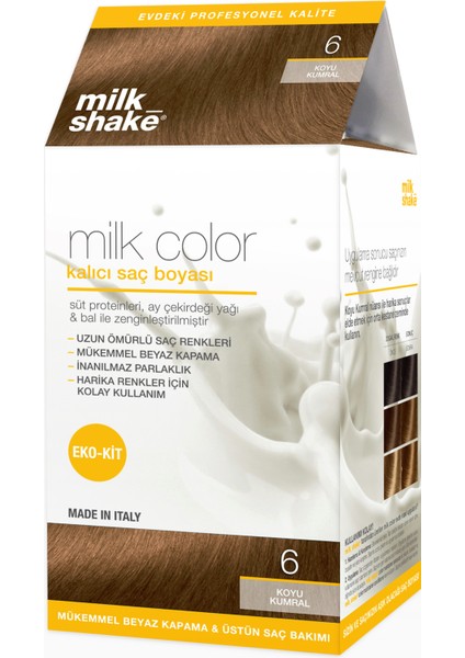 Milk- Shake Milk Color Kalıcı Saç Boyası 6 Koyu Kumral