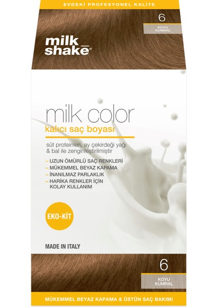 Milk- Shake Milk Color Kalıcı Saç Boyası 6 Koyu Kumral fiyatları