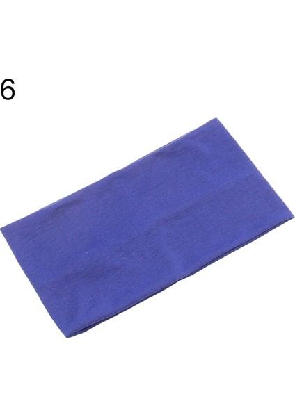 Safir Mavisi Tarzı Bir Şık Bayan Kızlar Şık Saç Bandı Geniş Yoga Bandı Esnek Spor Saç Bandı Turban Moda Aksesuarları (Yurt Dışından)