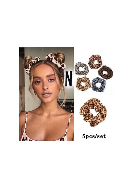 5 Adet/Takım 5 Adet Leopar Desenli Saç Bandı Kadın Elastik Saç Lastiği Halka Toka Saç Lastikleri Kuyruk (Yurt Dışından) fırsatları