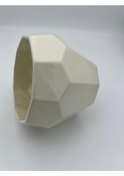 Geometrik Desenli Seramik Bitki Saksısı