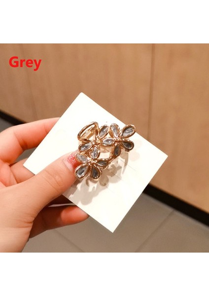 Gri Tarzı (1 Parça) Moda Mini Kadın Çiçek Saç Tokası Tatlı Stil Saç Tokası Klipsi Saç Aksesuarları (Yurt Dışından)