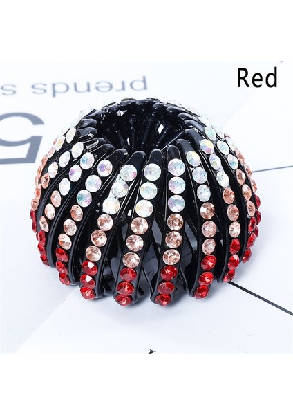 Gül Pembe Tarzı Kadınlar Için Moda Saç Aksesuarları Kuş Yuvası Genişleyen Taşlı Saç Tokaları Saç Tokası Saç Topuzu (Yurt Dışından) fırsatları