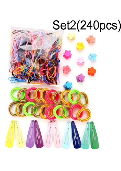 500 Adet. Kız Karışık Renk Saç Aksesuarları Seti - Lastik Toka Kız Çocuk Bayan Güvenlik Lastik Saç Bandı Ponytail Kırılgan Tutucu Kaydırma Tokası (Yurt Dışından) fırsatları