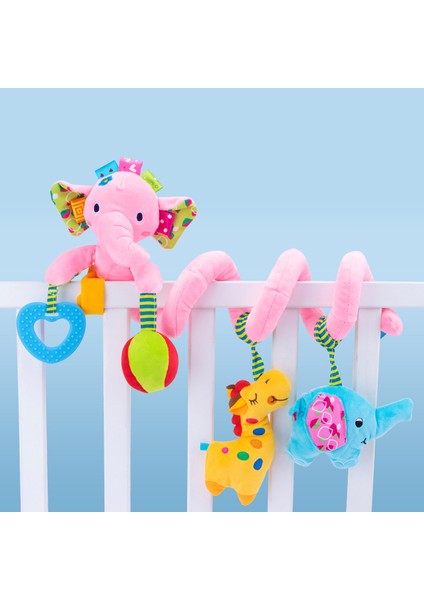 Pembe Fil Bebek Beşik Müzikli Çocuk Arabası Oyuncak (Yurt Dışından)