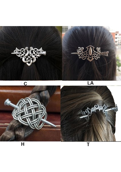 Bronz Tarzı T Kadınlar Için Viking Tacı Saç Tokaları Çubuk Kaydırma Aksesuarları Takı Hediye (Yurt Dışından) modelleri