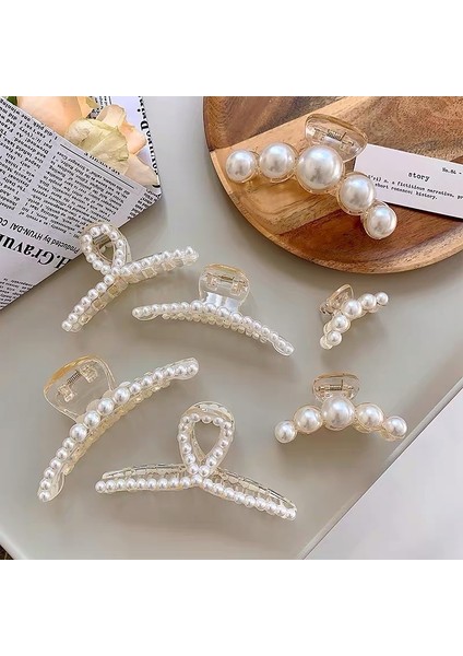 1 Adet-C Kadın Aksesuarları Için Yeni Büyük Inciler Saç Tokası Maşa Küçük Makyaj Saç Şekillendirme Tokaları (Yurt Dışından) modelleri