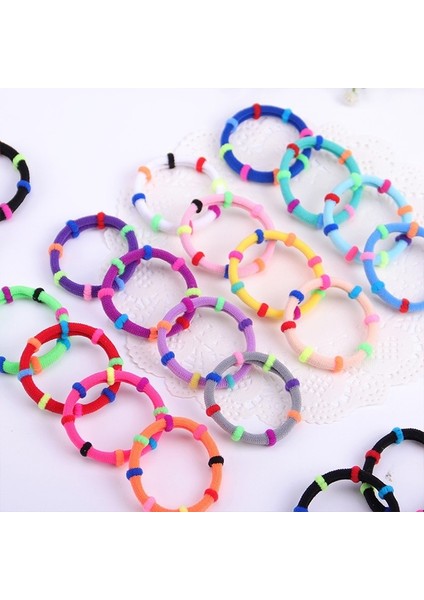 C (100pcs/Set) Şeker Renkli Naylon Saç Bandı Kızlar Yumuşak Elastik Saç Bandı Bağcık Kauçuk Bantlar Çocuklar Saç Aksesuarları (Yurt Dışından) modelleri