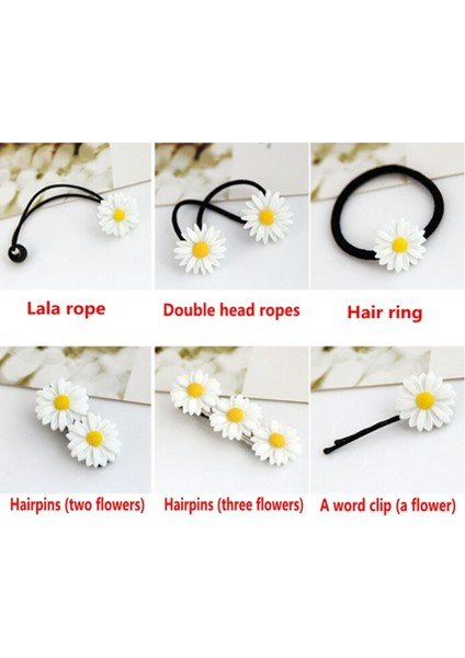 Yaz Küçük Papatya Çiçekleri Saç Tokası Papatya Yüzük Küçük Taze Japon Tacı (Yurt Dışından) modelleri