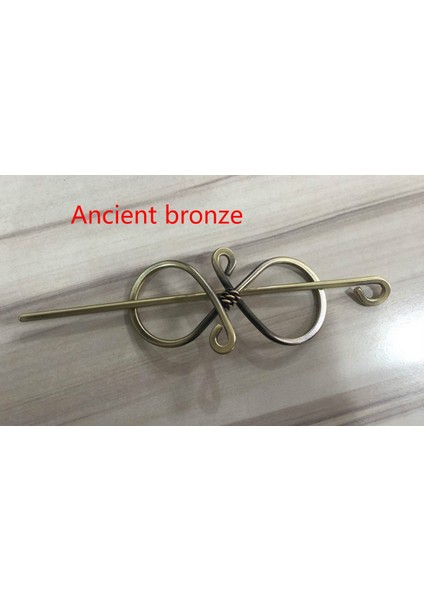 Antik Bronz Vintage Sonsuzluk Celtic Düz Bakır Saç Tokası, Metal Saç Tokası, Saç Iğnesi, Saç Tokası Şal Iğnesi Saç Aksesuarları Kadınlar Için Anne Hediyesi Için (Yurt Dışından)