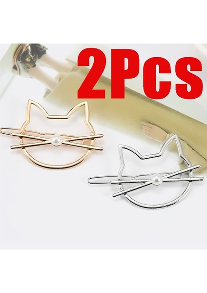 2 Adet Altın 2 Adet Moda Aşık Kedi Kulaklı Saç Tokaları Metal Saç Tokaları Saç Aksesuarları Kedi Şekilli Inci Sevimli Hayvan Şekilli Kızlar Için (Yurt Dışından) indirimleri