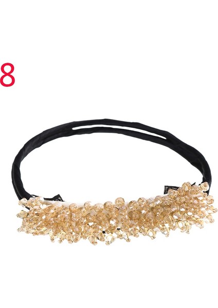 No.8 Boyut Kore Moda Toka Topuz Taşlı Incili Saç Bandı Saç Stil Araçları Kadın Kızlar Zarif Saç Topuzu Saç Aksesuarları (Yurt Dışından)