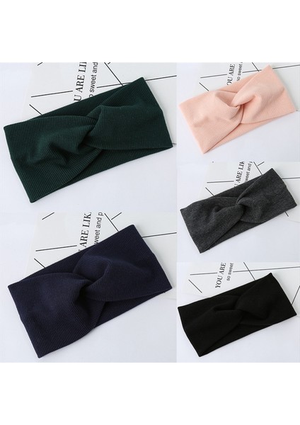 Lacivert Tarzı Sıcak Kadın Saç Bandı Yüksek Elastik Kıvrılma Kurdele Türban Saç Bantları Kız Saç Aksesuarları (Yurt Dışından) indirimleri