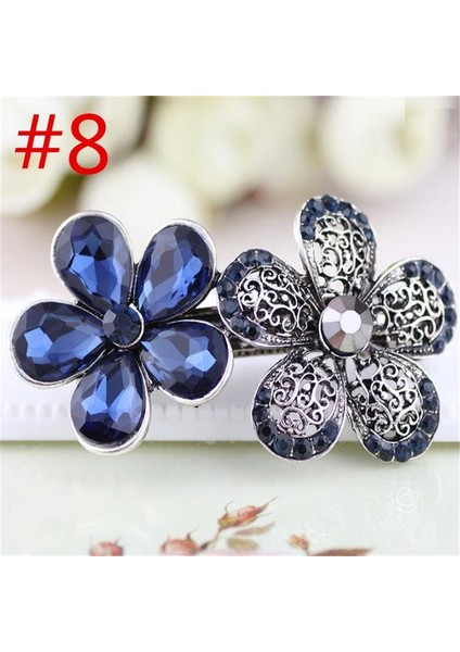 No.8 Boyut Kadın Kızlar Için Retro Rhinestone Kristal Bahar Saç Tokaları Atkı Saç Tokası - Türkiye E-Ticaret (Yurt Dışından)