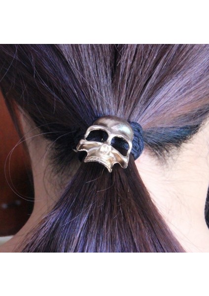 Kadın Saç Aksesuarları Kafatası Tokaları At Kuyruğu Tutucu Kızlar Tokalar Vintage Elastik Saç Bantları Kauçuk Ip Tacı (Yurt Dışından) fırsatları