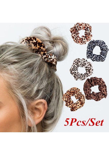 5 Adet/Takım Karışık Leopar Desenli Elastik Saten Saç Lastiği Vintage Kurdele Saç Tokası At Kuyruğu Tutucu Saç Aksesuarları (Yurt Dışından) indirimleri