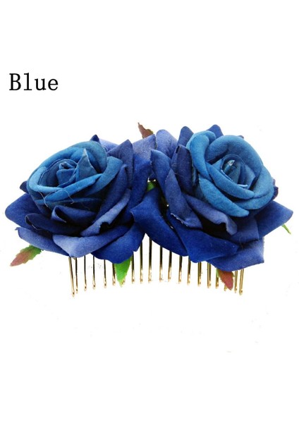 Pembe Tarzı Bayanlar Şık Festival El Yapımı Gelin Çiçek Saç Tarak Düğün Aksesuarları Kırmızı Gül Tokası Damatlık Saç Takıları (Yurt Dışından) modelleri