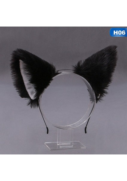 H06. 14 Stiller Moda Sevimli Kedi Tilki Kürk Kulak Saç Hoop Gece Parti Kulüp Cosplay Saç Bandı Kürk Saç Bandı Kızlar Saç Aksesuarları Kulak Saç Bandı (Yurt Dışından) fırsatları