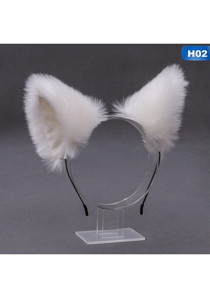 H02 14 Stiller Moda Sevimli Kedi Tilki Kürk Kulak Saç Hoop Gece Parti Kulüp Cosplay Saç Bandı Kürk Saç Bandı Kızlar Saç Aksesuarları Kulak Saç Bandı (Yurt Dışından)