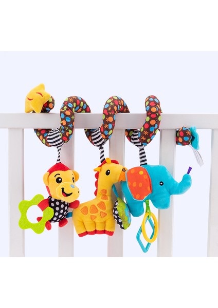 Müzikli Sevimli Hayvan Beşik Kolyesi Bebek Arabası Oyuncak (Yurt Dışından)
