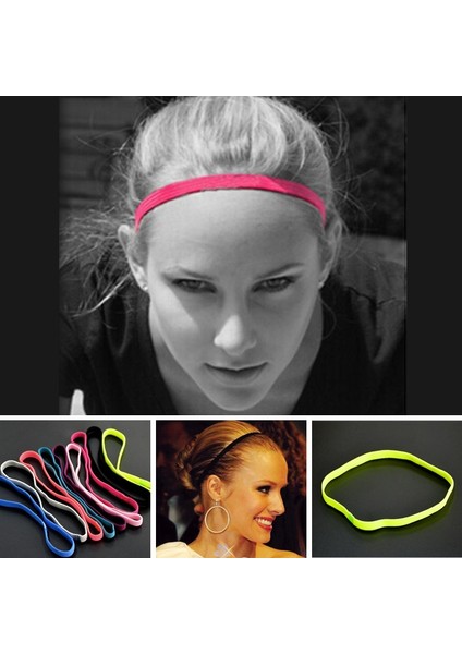 Yeşil Stil Pembe Renkli Baş Bandı Elastik Kaymaz Spor Saç Bandı Yoga Koşu Fitness Baş Bandı Spor Saç Bandı (Yurt Dışından) modelleri