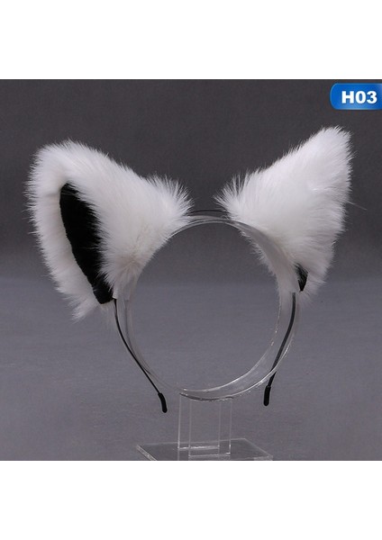H02 14 Stiller Moda Sevimli Kedi Tilki Kürk Kulak Saç Hoop Gece Parti Kulüp Cosplay Saç Bandı Kürk Saç Bandı Kızlar Saç Aksesuarları Kulak Saç Bandı (Yurt Dışından) modelleri