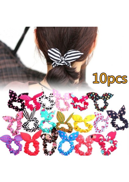 10 Parça Tavşan Kulak Saç Aksesuarları Rastgele Renk (Yurt Dışından)