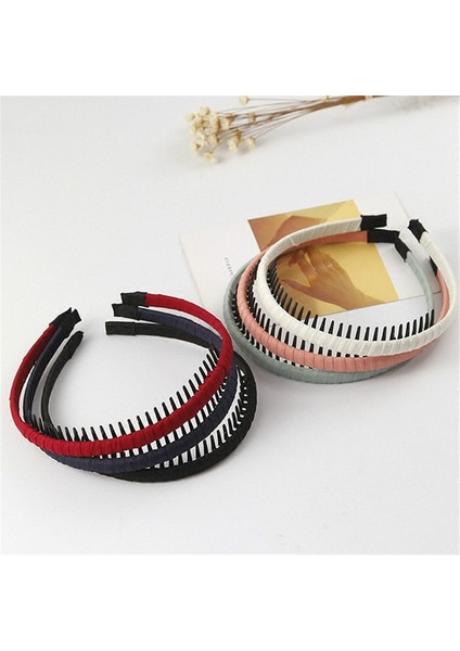 Siyah Stil Kore Kumaş Sargı Kayışı Dişli Ince Baş Bandı (Yurt Dışından) fiyatları