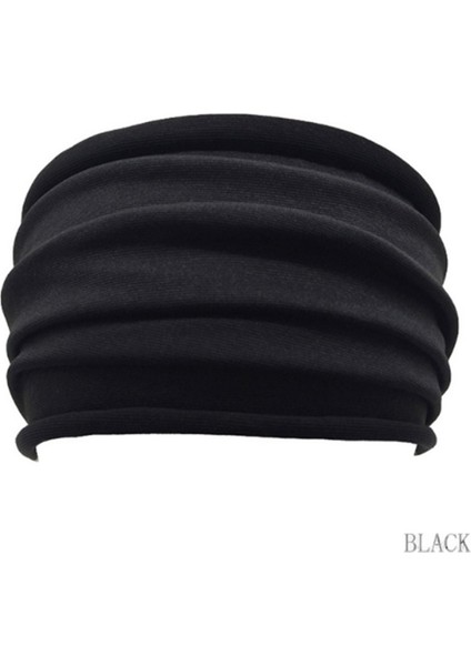 Lacivert Moda Kadın Geniş Kaymaz Kafa Bantları Esnek Saç Bandı Elastik Headwrap Katlanır Bant Yoga Süper Geniş Saç Bantları Aksesuarları (Yurt Dışından) fırsatları