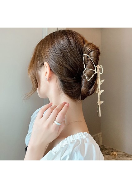 Stil-3 Yeni Kadın Zarif Kelebek Kolye Geometrik Metal Saç Tokası Tatlı Arka Saç Tutucu Klips Kafa Bandı Moda Saç Aksesuarları (Yurt Dışından) fiyatları