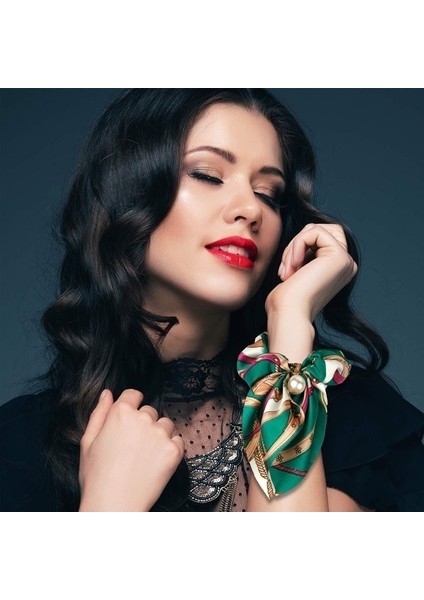 No.2 Boyutu Yeni Şifon Kurdele Inci Saç Lastikleri Kadınlar Ponytail Tutucu Saç Tokası Saç Kordonu Kauçuk Bantlar Saç Aksesuarları Noel Hediyesi Anel De Cabelo (Yurt Dışından) modelleri