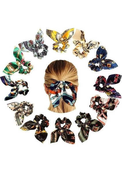 No.2 Boyutu Yeni Şifon Kurdele Inci Saç Lastikleri Kadınlar Ponytail Tutucu Saç Tokası Saç Kordonu Kauçuk Bantlar Saç Aksesuarları Noel Hediyesi Anel De Cabelo (Yurt Dışından) indirimleri