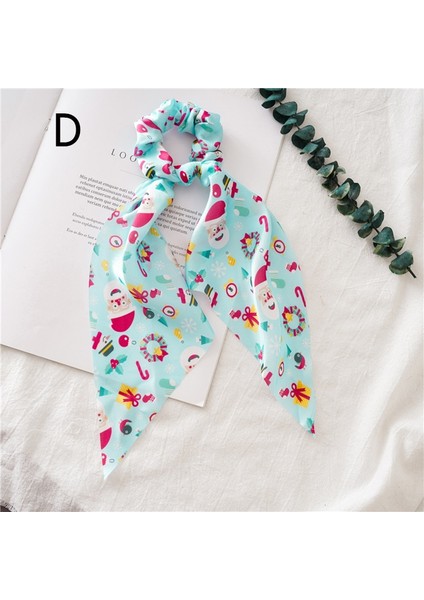E Tie-Dye Lastik Saç Bandı Uzun Kurdele At Kuyruğu Saç Lastikleri Saç Ipi Noël Kafa Bandı Saç Aksesuarları (Yurt Dışından)
