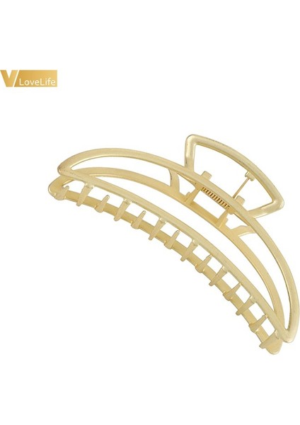 E Beden 1 Adet Altın Metal Saç Tokası Geometrik Büyük Barrette Yengeç Saç Tokası Vintage Metal Toka At Kuyruğu Saç Tokası Banyo Tokası Kadın Kızlar Saç Aksesuarları Hediye (Yurt Dışından)