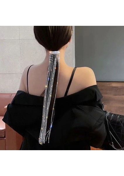 Stil 2 (5 Adet Stil 1) Kadınlar Için Tam Taşlı Saç Tokaları Uzun Püsküllü Kristal Saç Tokası Saç Bandı Saç Aksesuarları Davet Takımları (Yurt Dışından) indirimleri