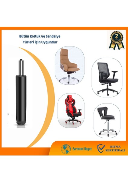 80'lik | Siyah Koltuk Amortisörü | Ofis Sekreter Oyuncu Koltuk Amortisörü | Koltuk Yedek Parçası fiyatları