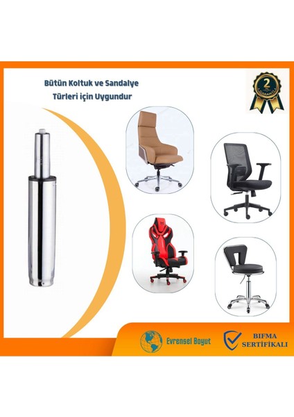 100'lük | Krom Koltuk Amortisörü | Ofis Sekreter Oyuncu Koltuk Amortisörü | Koltuk Yedek Parçası fiyatları