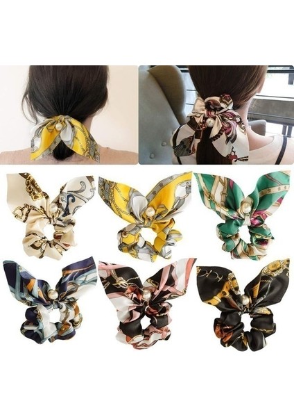 No.6 Boyutu Yeni Şifon Kurdele Inci Saç Lastikleri Kadınlar Ponytail Tutucu Saç Tokası Saç Kordonu Kauçuk Bantlar Saç Aksesuarları Noel Hediyesi Anel De Cabelo (Yurt Dışından) fırsatları